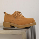 Meeste &auml;ri veisenahast seemisnahast Oxford kingad Vabaaja Briti trendikad kingad Luksusbr&auml;nd Meeste vintage nahast paksud tallad Vabaajakingad 38 pruun