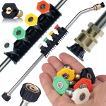 Rosfix Lanca Ciśnieniowa M22 Universal 5Q &ndash; Gwint M22x1,5 | Zestaw 5 Dysz 1/4 Quick Connect | Maks. Ciśnienie 200 bar, 60&deg;C