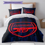 Arsenal logo VaipMuster Voodipesu Tekikomplekt Tekikate Padjap&uuml;&uuml;r Kodu Kaunistus S&uuml;nnip&auml;evakingitus (1 * tekikott + 2 * padjap&uuml;&uuml;ri, ilma s&uuml;damikuta) 135x200cm