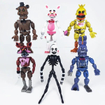5-6 tk/komplekt FNAF Security Breach tegelaskujud liigenditega liigutatavad eemaldatavad Bonnie Foxy Fazbeari karu nukud m&auml;nguasjad