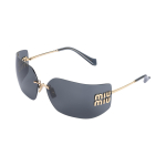 Miu Miu Ruudukujulised P&auml;ikeseprillid Logoga Meeste p&auml;ikeseprillid Kuldne Must SMU54Y-5AK5S0 Basic Packaging-Eyeglass Pouches+Box