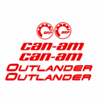 30cm*22cm Klassikaline CAN-AM TEAM Outlander Maverick LOGO BRP KLEEBIS KLEEBISEMBLI P&auml;ikesekaitse Veekindel Autokleebised Auto Kohandatud punane