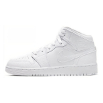Jordan 1 Mid GS Triple White 554725-130 38.5