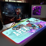 A-Apex L-Legendse Hiirematt RGB Taustvalgustusega Hiirematt S&uuml;learvuti Hiirematt S&uuml;learvuti M&auml;ngur Arvutilaud M&auml;ngutarvikud RGB600x300x3mm gray
