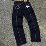 RogueWave Y2k t&auml;navujeans meestele ja naistele Moodsad vabaaja paarip&uuml;ksid M gray