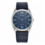 CITIZEN Classic Series 50m Veekindel P&auml;ikeseenergia Kvarts Nahkrihm 38,4mm Meeste K&auml;ekell Sinine Tihv AR3120-08L sinine