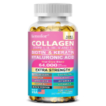 Kollageen (T&uuml;&uuml;p I, II, III, V ja X) Toidulisand, Vitamiiniga, Biotiin, 120 pehmet kapslit pudelis 120 Capsules pink