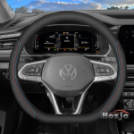 Nahast auto roolikatte Volkswagen Tiguan T-roc T-cross Tayron Polo Id4 Caddy Atlas Crafter Virtus 2025 Tarvikud black