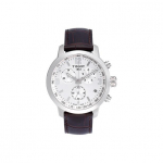 Tissot PRC 200 Seeria Kvartsmehhanismiga 200 Meetrit Veekindel Kell 42 Mm H&otilde;bedane sihverplaadi Roostevabast terasest korpus Nahast rihm T055.417.16.037.00 Silver Dial