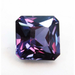 Looduslik ALEXANDRITE V&auml;rvimuutev RUUDUKUJU 8,12 ct Lahtine Kivi SERTIFITSEERITUD 12.7 mm approx. oranž