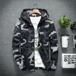 V&auml;lisjakk Meeste Vabaaja Kapuutsiga Jakid Kevadine Kamuflaaž Kapuutsiga Tuulejope Mantel Meeste &Uuml;ler&otilde;ivad Streetwear M must