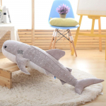 50-120cm Suur Suurus Uus Stiil Sinine Perekonna M&auml;nguasjad Suur Kala Riidest Nukk Vaal T&auml;idisloomad Laste S&uuml;nnip&auml;evakingitus 50cm hall v&auml;rv