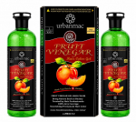 URBANMAC Puuviljasiidri geel juuksev&auml;rv Looduslik juuksev&auml;rv mustadele juustele (MUST, 250ml X 2)