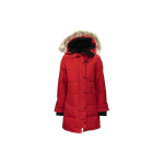 Canada Goose Shelburne Seeria Talvine Punase Sildiga Kapuutsiga Soe Tuulekindel Pikk Alla Parka Naiste &uuml;ler&otilde;ivad 3802L-11 XS red