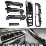LHD Must Beež Esi Taga Vasak Parem Uksek&auml;epide K&auml;epide K&auml;epidemete Komplekt VW MK4 Jetta Golf Bora Passat B5 1999-2004 1J1867179A jaoks Carbon fiber 3PCS black