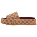 GUCCI GG Sandaal Monogramm Beež Telliskivipunane Naiste 573018 KQW00 8366 38.5
