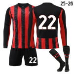 Pikkade varrukatega 26 AC Milan Kodune Jalgpallis&auml;rk Laste &Uuml;likond Ei. 14 Modric Ei. 11 Ibkaka 28 red