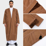Meeste kardigan V&auml;line hommikumantel Suede Retro Tikitud Pikk &uuml;ler&otilde;ivas Igap&auml;evane &uuml;ler&otilde;ivas 5 brown