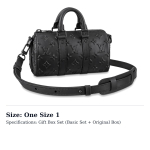 LOUIS VUITTON Keepall Lehma Nahast Crossbody Kott, &Otilde;lakott Mini Meeste Must M57960 One Size 1