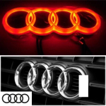4D &uuml;mbertehtud LED-lamp auto esiv&otilde;re pagasiruumim&auml;rk AUDI A3 A4 A5 A6 A7 A8 S3 S4 S5 S6 S7 Q3 Q5 Q7 TT kaunistustarvikud 27.3x9.5cm h&otilde;bedane roosa v&auml;rv