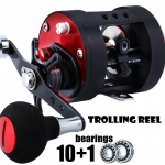 Baitcasting Reel 10+1 olendid tugevdatud metallist korpusega Baitcaster tavalised merevee p&uuml;&uuml;girullid must/punane