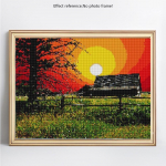 Teemantmaali maastik Teemanttikandid N&auml;idik Teemantmosaiik maastik Rhinestones pildid 20X30