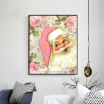 Teemantmaaling roosade m&uuml;tsidega j&otilde;uluvana, t&auml;is &uuml;mmargused teemanttikandid elamiseks 20X30CM