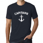 Meeste vintage T-s&auml;rk Graafiline T-s&auml;rk Capitaine Navy XS kuristik