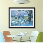 5D DIY t&auml;ispuurimise &uuml;mmargune teemantmaaling mosaiik Lumememme maastik tikandid ristpistes komplektid 20X30CM