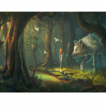 Teemantmaal Tikand Mosaiik Kaunitar ja koletis Maastiku ristpistes komplekt Mosaiikl&otilde;uendi pilt 20X30CM