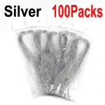 100 pakki Crystal Holograafiline Flashabou Krystal Flash Tinsel K&auml;rbse sidumismaterjalid Keeratud kiud Tinsel Tiib Saba K&auml;sit&ouml;&ouml; 0.3mm*25-30cm h&otilde;be