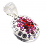 Les Tr&eacute;sors De Lily [F6137] - Pendentif Argent 'Cristal' Rose Heleroosa