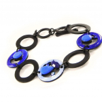 NOA [H8851] - Bracelet Cr&eacute;ateur 'M&eacute;lusine' bleu sinine