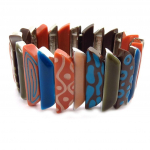 NOA [K1473] - Bracelet Cr&eacute;ateur 'Salade de Fruits' marron bleu pruun