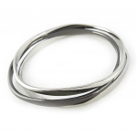 Les Tr&eacute;sors De Lily [N1013] - Bracelet 'Chor&eacute;graphie' gris argent&eacute; (3 rangs) h&otilde;be