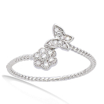 H&otilde;bes&otilde;rmus 'Butterfly' h&otilde;bevalge (roodiumiga kaetud) - 12 mm 48 h&otilde;be