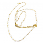 Les Tr&eacute;sors De Lily [P7872] &ndash; kullast elevandiluust Boho terasest disainerkaelakee &ndash; 3 mm valge