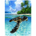 Full 5D Diy Diamond Painting Animal Sea Turtle Diamond Embroidery Cross Stitch Home Decor Handmade 20x30cm