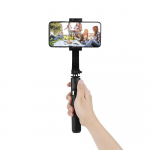 L08 Gimbal Stabilisaator Selfie Stick Statiiv BT4.0 Juhtmeta alumiiniumsulamist kokkupandav Selfie Stick must