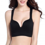 Trendikas uus stiil seksikas p&otilde;rutuskindel spordirinnahoidja, naiste &uuml;les &otilde;mblusteta veniv push-treening, jooga, suur suurus M roosa