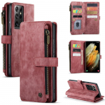 CaseMe t&otilde;mblukuga rahakott Flip nahast telefoni&uuml;mbris Samsung Galaxy A53 A33 A13 A52 A72 A12 A22 A32 A51 A71 A50 A50S A30S rahakoti kaardi kate Coque Etui Samsung A72 (4G 5G) punane