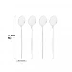 V&auml;rviline 4 tk tee kohvi segamislusikas roostevabast terasest &uuml;mmargune magustoit j&auml;&auml;tis puuvilja lusikas teelusikat&auml;it joogi lauan&otilde;ude komplekt h&otilde;be