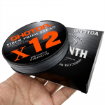 GHOTDA X12 &uuml;litugev, 12 haruga p&otilde;imitud &otilde;ngen&ouml;&ouml;r, 500 m mitmekiuline PE n&ouml;&ouml;r merevee kalastustarbed 1.0 tumehall v&auml;rv