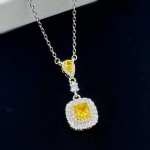 SACE GEMS vasesulam Printsessipidu, kollane tsirkoon naiste kaelakee ripats, moekingitus kollane