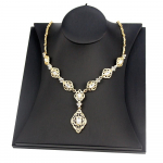 Peen Maroko Alžeeria pulmaehted India kristallist naiste ripats Kaelakee Araabia r&uuml;&uuml; Caftan Bijoux valge