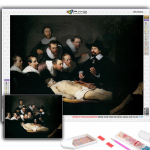 Ristpistete komplekt DIY Teemanttikandid Maailma meistriteos Teemantmaali Kodukaunistus Full Round 20X30CM