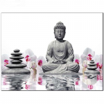 5D DIY Teemantmaal Buddha Religioon 3D Tikand Ristpistes Mosaiikmaal Art Decor Full Round 20x25CM
