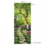 M&auml;gi kosk Luik maastiku seinakleebis Toa treppide kaunistus astmete p&otilde;randakunsti plakat Isekleepuv veekindel seinaplakat 18*100*13Pcs