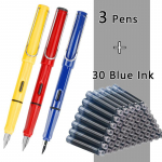 33 tk t&auml;itesulepeakomplekt kooli&otilde;pilaste pliiatsid Vahetatav tindikomplekt must/sinine/punane tint EF 0,38 mm kontoritarbed kirjatarbed EF(0.38mm)