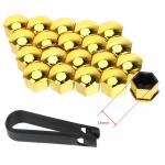 Roostevastane auto trimmi rehvimutri polt v&auml;liskaunistus auto ratta mutrite katted kroom l&auml;ikiv 20 t&uuml;kki auto rummu kruvikate 17 mm/19 mm kaitsekatete korgid Silver 19mm